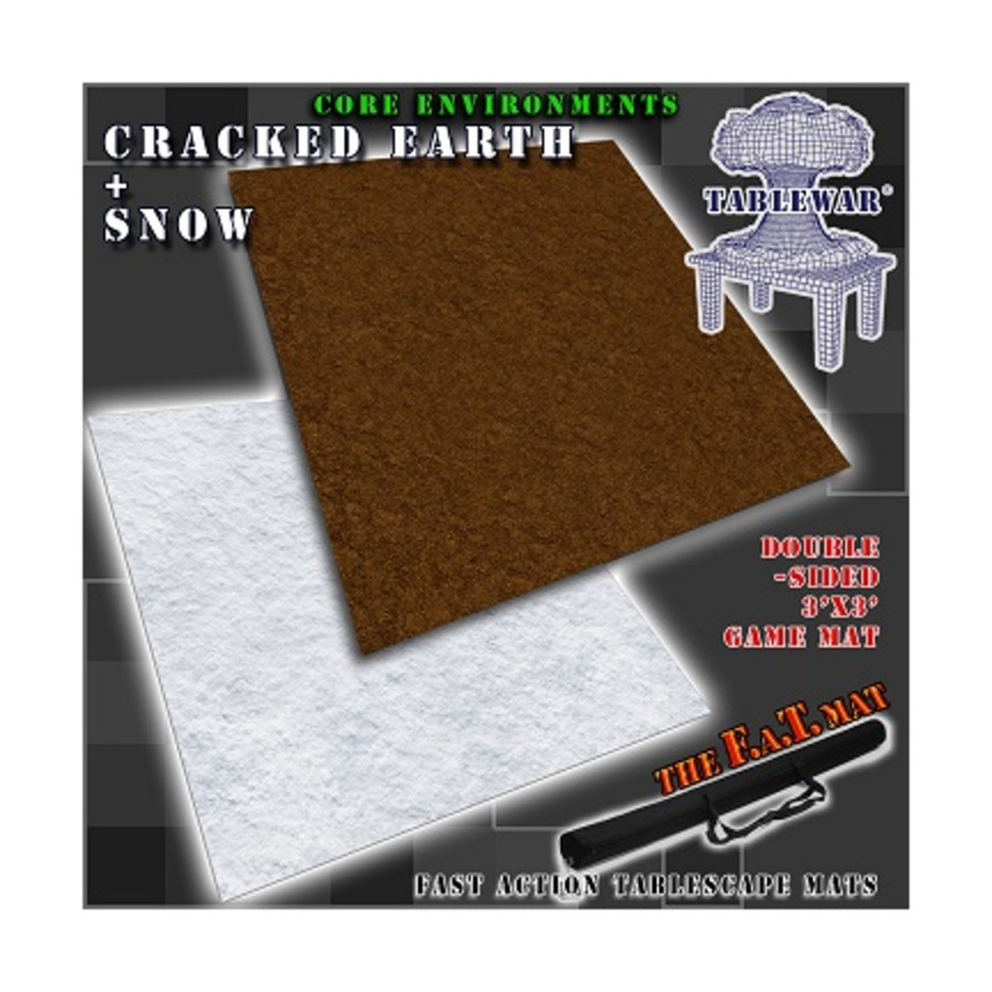 schaak Arresteren Afsnijden 3' x 3' - Double Sided Mat w/Cracked Earth and Snow - FAT Mats 3' x 3' -  Noble Knight Games