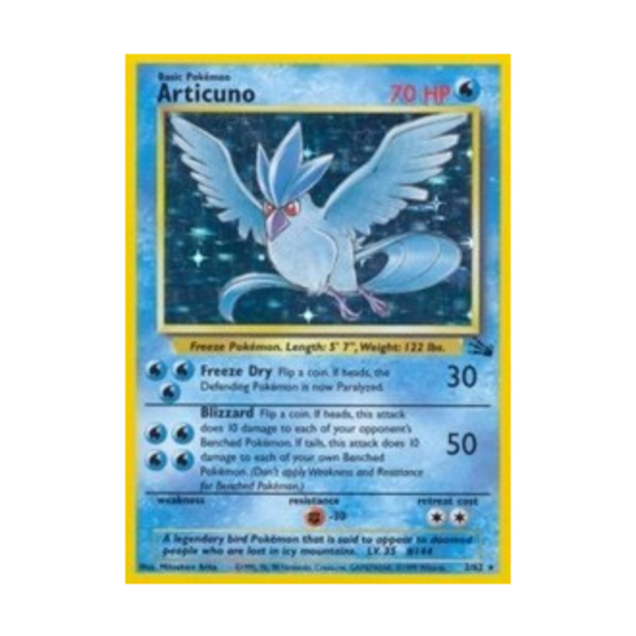 Articuno (2) (HR) #2 (1st Edition Holo) - Pokemon Fossil - Noble Knight  Games