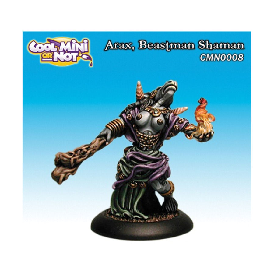 Arax - Female Beastman Shaman - Mini 28mm - Noble Knight Games