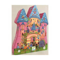 Fairy Castle Puzzle DJECO 54 Piece Silhouette Jigsaw Princess Pink Fantasy  NEW 3070900072466