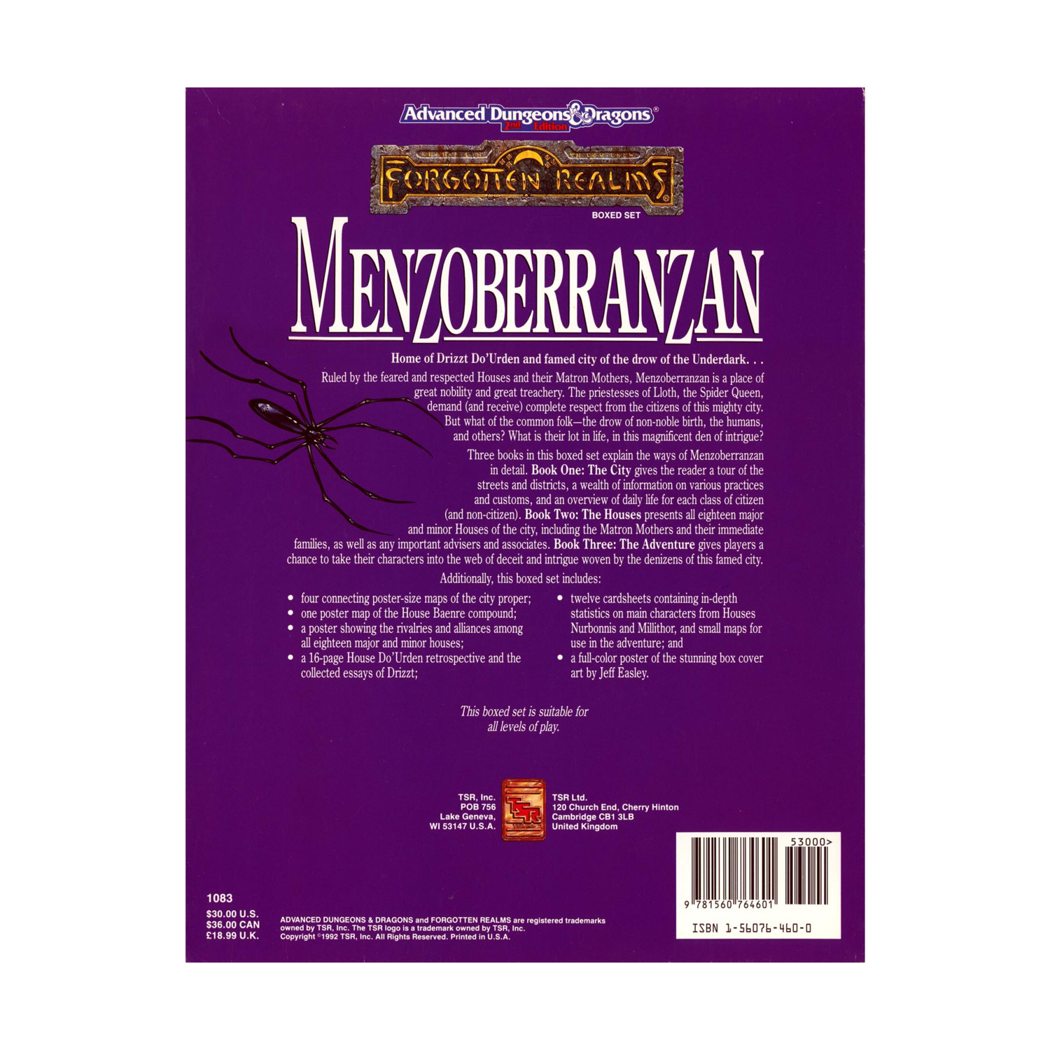 TSR Forgotten Realms Misc Menzoberranzan Fair/VG+