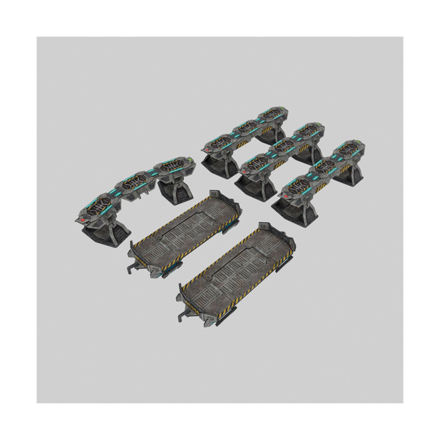 TinkerHouse Games Terrain 28mm Neutral Theme - Maglev Rail Add-On Pack SW (New)
