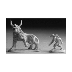 Minotaur & Satyr - Shadowrun Mini - Ral Partha - Noble Knight Games