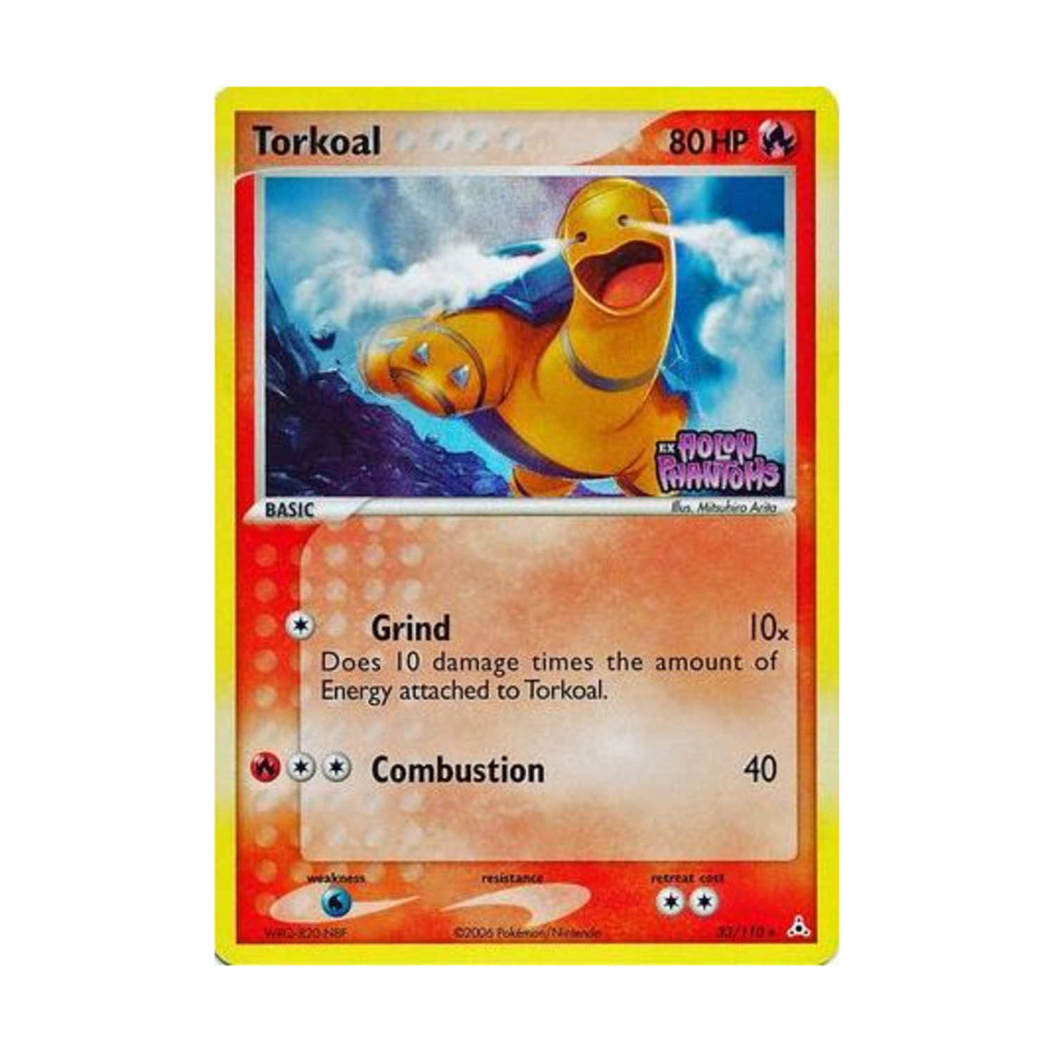 Pokemon Holon Phantoms Torkoal (R) #33 (Reverse Holo) NM
